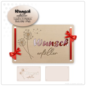Archivo láser para cumpleaños, inscripción escolar, nacimiento, boda, cumplidor de deseos - cupón en archivo SVG - archivo láser para cumplidor de deseos