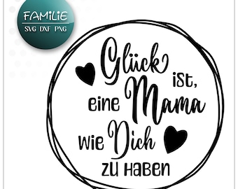 Laserdatei Muttertag Geschenk Loop SVG  DXF Mama Kranz Schnittdatei Blumen Muttertagsschild Laser Cut Digitaler Download