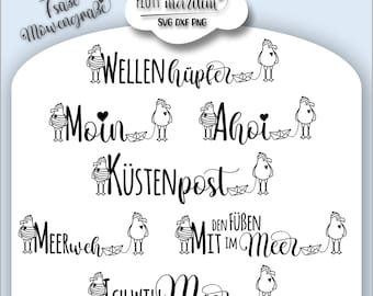 laser file maritime svg file sea plotter file sea seagull digital svg