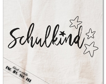 Plotter file Schoolchild First Day of School lettering Schoolchild SVG file