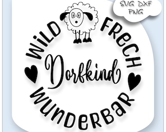 Arquivo para plotter Village Child, arquivo SVG Village Child, arquivo para laser Village Child, SVG DXF PNG Village Child, arquivo para sublimação em vinil Village Child