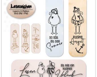 Möwen Plotterdatei Lesezeichen Laserdatei Lesezeichen bookmarker svg Datei