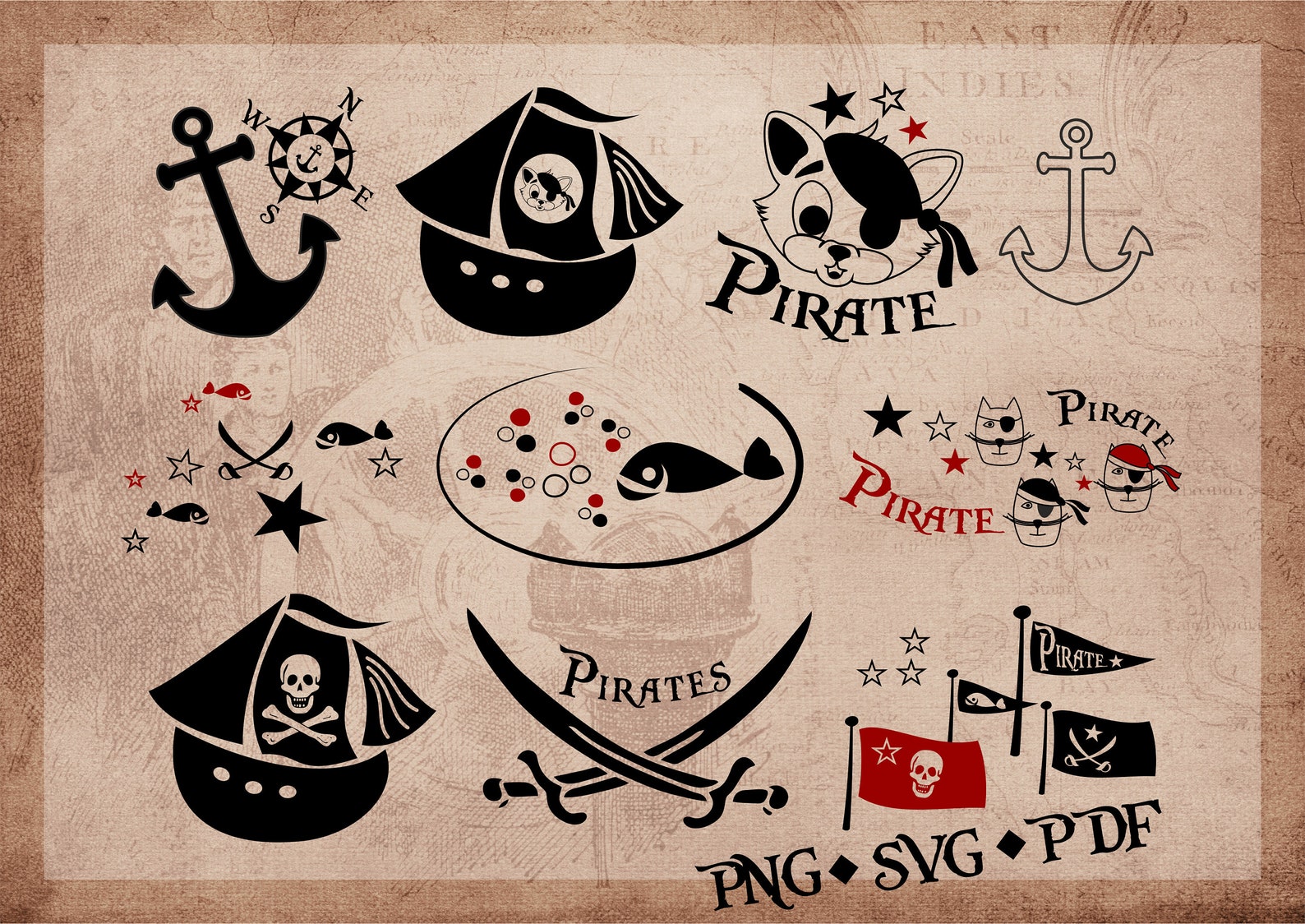 Plotterdatei Pirat Pirate svg Geburtstag Etsy.de