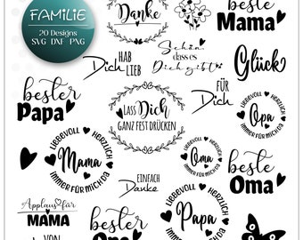 Digitale Datei - Laserdatei Plotterdatei beste Mama bester Papa beste Oma bester Opa cricut maker xtool