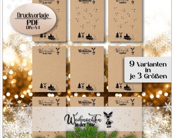 Printable bag insert PDF gift card Christmas printable gift card gift card souvenir gift idea craft idea craft template