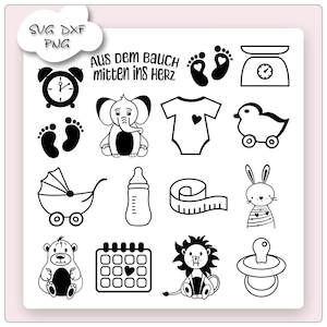 Plotter file baby birth memory box memory box svg file