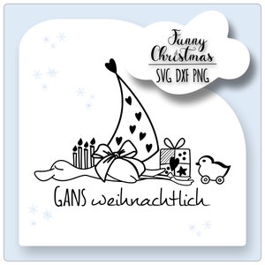 Plotter file goose - laser file goose - svg file goose - Christmas svg file