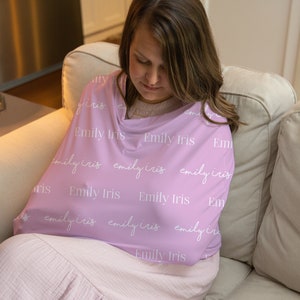 Baby Custom Personalized Baby Nursing Cover | Breastfeeding Cover | Breast Feeding | Nursing Shawl + Stroller Cover