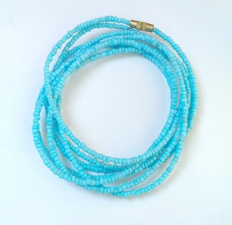 Sky Blue Waist Beads Set Body Jewelry Belly Chain Belly Etsy