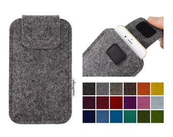 Handytasche Filz für iPhone 11 Pro | Xs | X | 8 | 7 | 6 passend | Hülle aus Merino-Wollfilz | Handyhülle | Smartphone Tasche | Schutzhülle