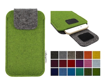 Handytasche Filz für iPhone 11 | Pro Max | XR | Xs Max | 8 Plus | 7 Plus passend | Hülle Merino-Wollfilz | Handyhülle | Smartphone Tasche