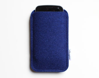 Smartphone XXL Tasche aus Merino-Wollfilz | passend für Samsung Pixel Xperia Huawei Nokia | Handyhülle Filz | Handytasche Filz | Hülle Handy