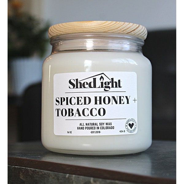 Spiced Honey + Tobacco | Maple Spice Scented Slow Burning fall candle