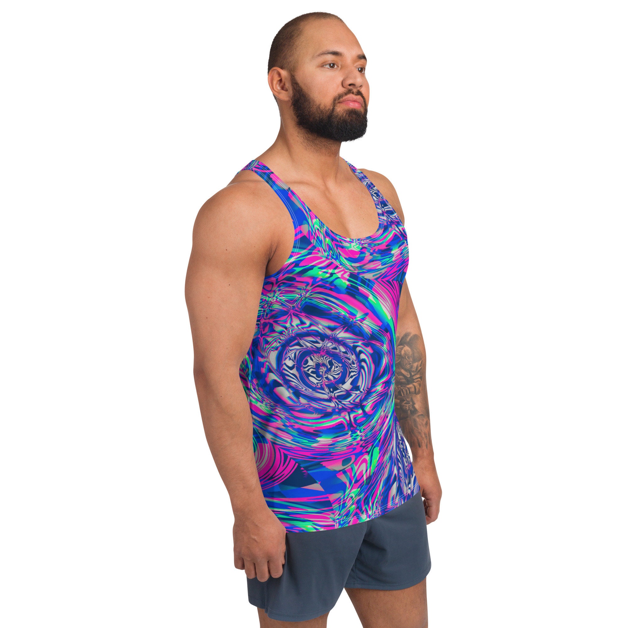 Discover Vaporwave Fractal Melt 3D Tank Top