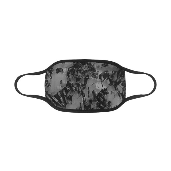 SALE Black and Grey "Streetart In The Shadows" Mouth Mask