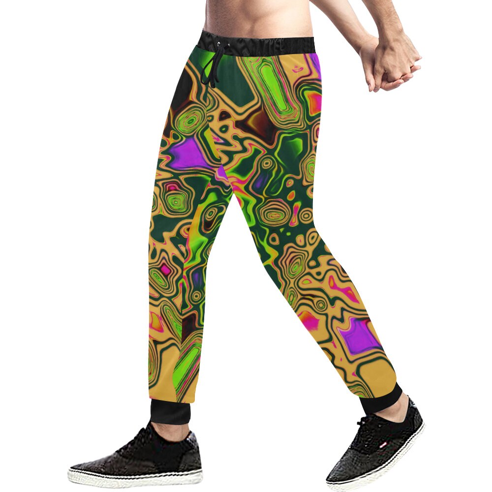 90s Color Splash All Over Print Light-weight Men's Jogger - Etsy