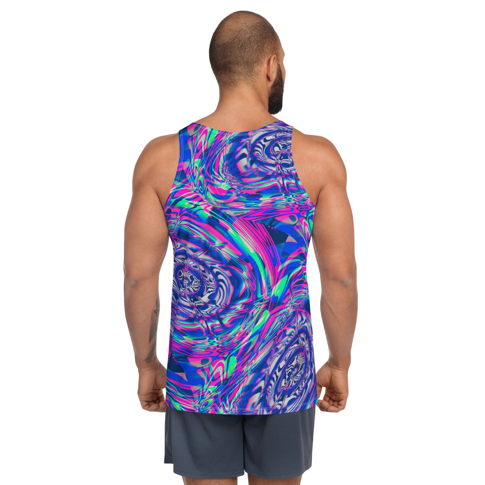 Discover Vaporwave Fractal Melt 3D Tank Top