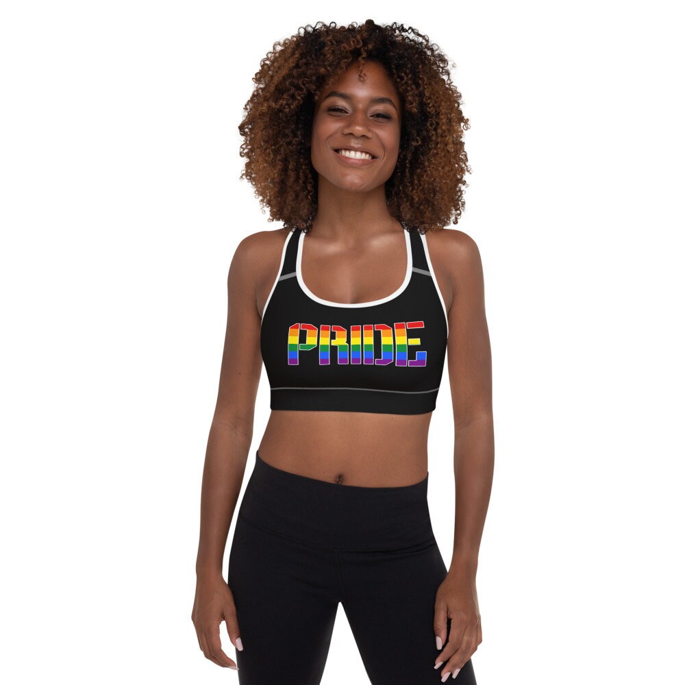 Shiny Acid Colored Rainbow Gym Workout Sports Bra - What Devotion❓ -  Coolest Online Fashion Trends