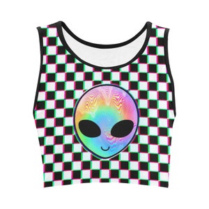 Alien Racer Rave Women's Fitted Crop Top