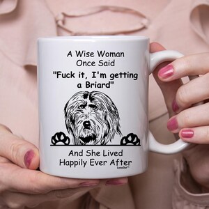 Funny Briard Gift For Women White Coffee Mug 11oz