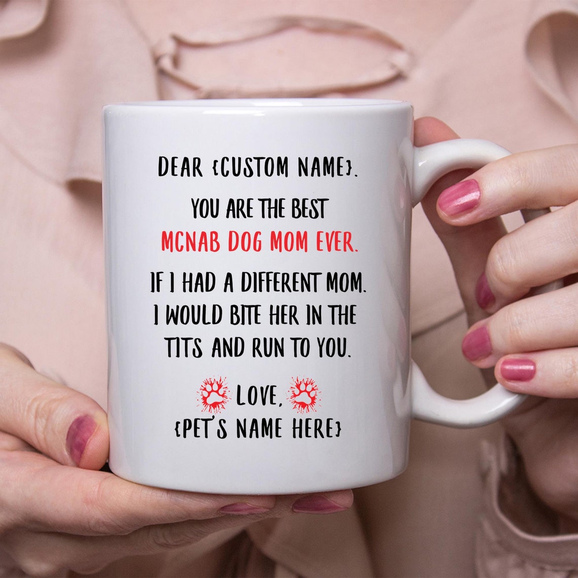 Mcnab Dog Mom Gift Personalized Mothers Day Gift Mug Custom Etsy