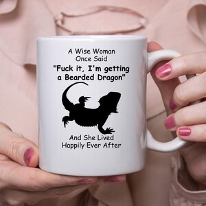 Funny Bearded Dragon Gift For Women White Coffee Mug 11oz