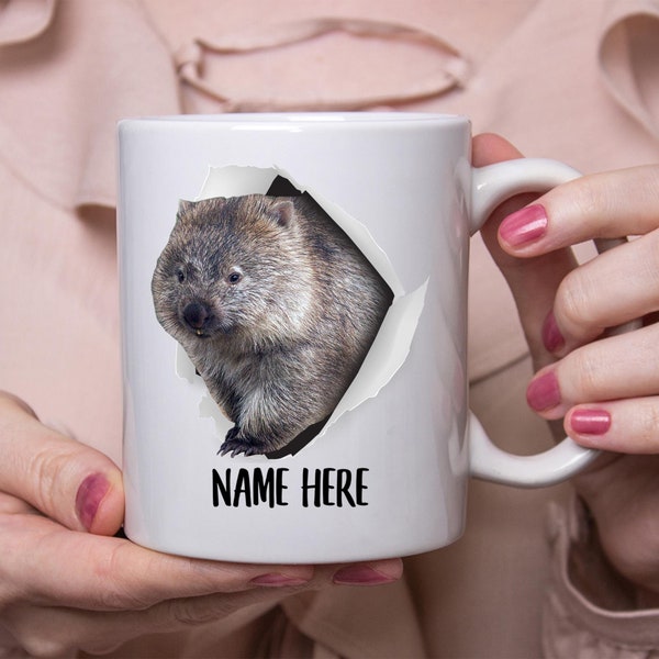 Funny Personalized Wombat Custom Name Coffee Mug 11oz