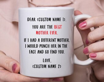 Personalized Gifts for Mother, Custom Name Gift for Women, Funny Mothers Day Gift Coffee Mug 11oz