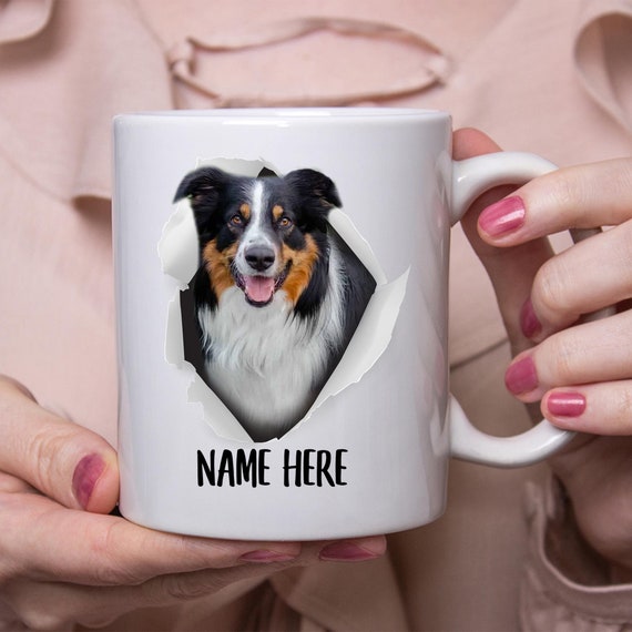 Funny Personalized English Shepherd Tri Color Custom Name Coffee