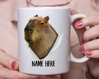 Personalized Capybara Mug: Custom Ceramic Coffee Cup, Funny Gift