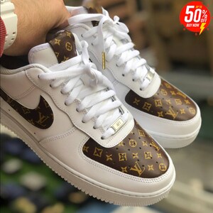 Ah love love loving these custom Louis Vuitton inspired Air Force ones!!!  And they're under $210!!!!!