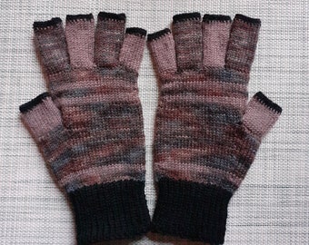 Markthandschuhe gestrickt Gr. S/M, Fingerhandschuhe, Handstulpen, Handschuhe gestrickt