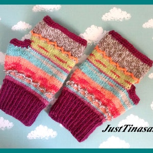 Handstulpen Größe S, Marktfrauenhandschuhe, Markthandschuhe gestrickt