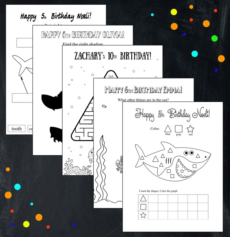 Download Baby Shark coloring pages Personalized Digital PDF NOT | Etsy