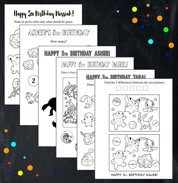 Pokemon Coloring Pages Personalized Digital Pdf Not Etsy - roblox coloring pages personalized digital pdf not instant etsy