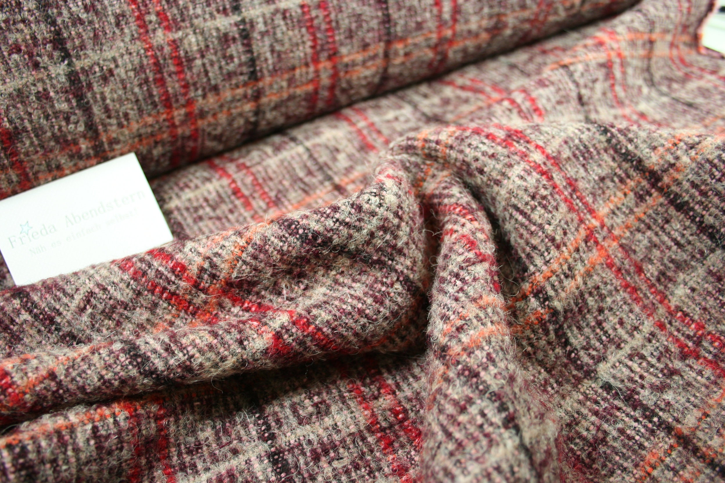 Knit Fabric / Wool Knit Plaid Etsy