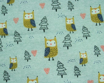 French Terry FvJ light grey mottled with owl
