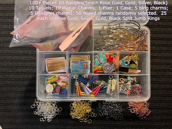 DIY Charm Bangle Bracelet Starter Kit, Bulk / Wholesale Mixed, Bling,  Specialty Charms Start Your Own Bangle Making Business 