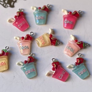 Fruity Drink Resin Charms