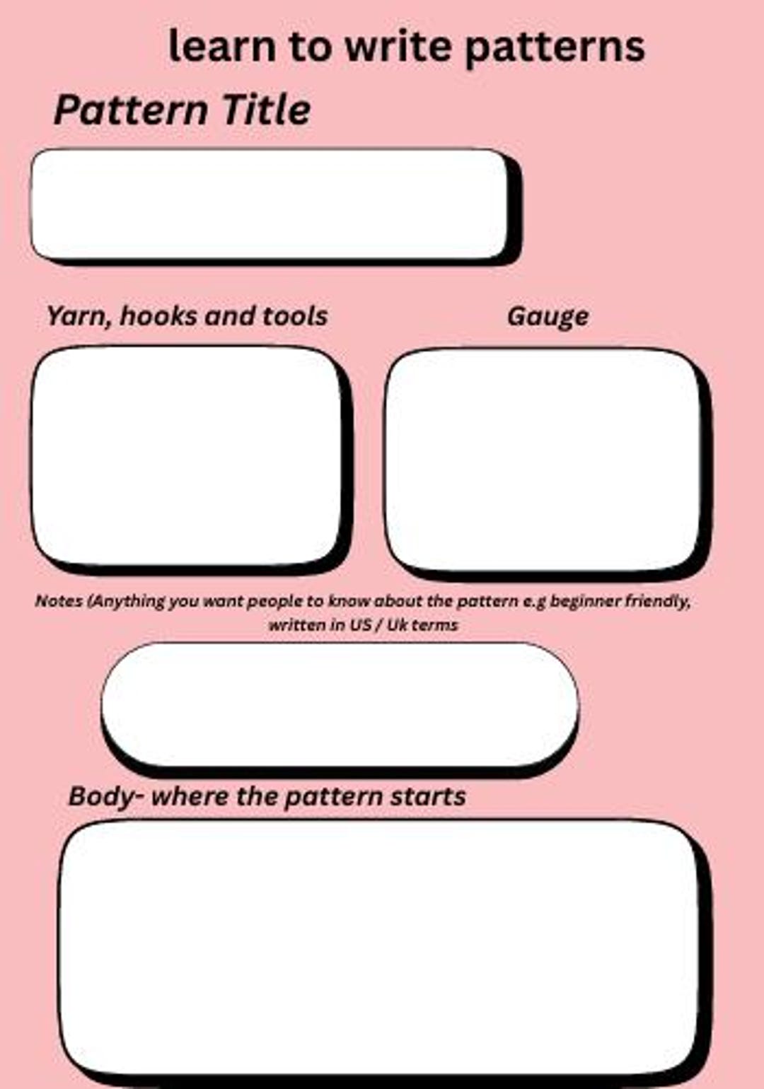 Learn to Write Patterns - Etsy