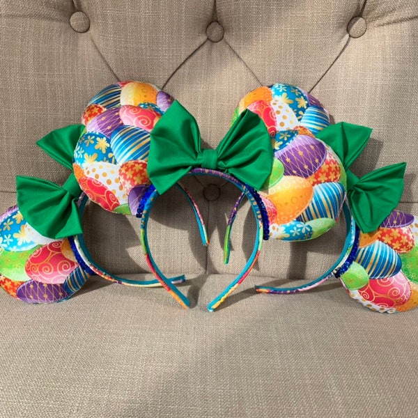 Easter Egg Mouse Ears for Disney Vacation, Springtime Headband for Theme Park, Bright and Comfortable Mouse Ears for Disney Gift