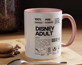 Taza de café con etiqueta de advertencia de Disney / Puede experimentar ráfagas espontáneas de canto, regalo de Disney para adultos, regalo para amantes de Disney