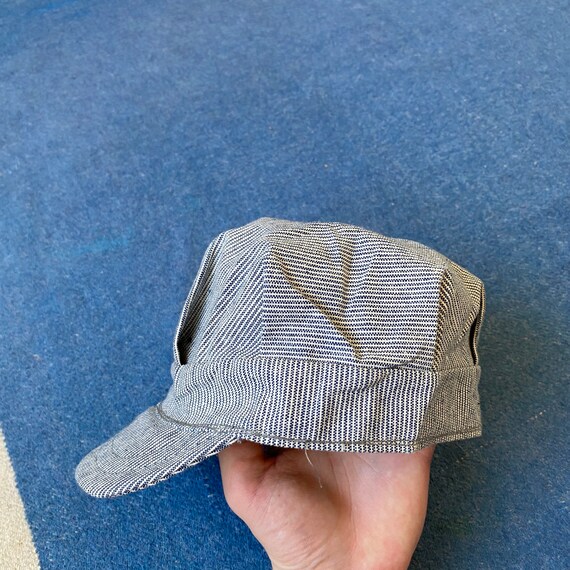 80s Vintage Striped Engineer Railroad 
