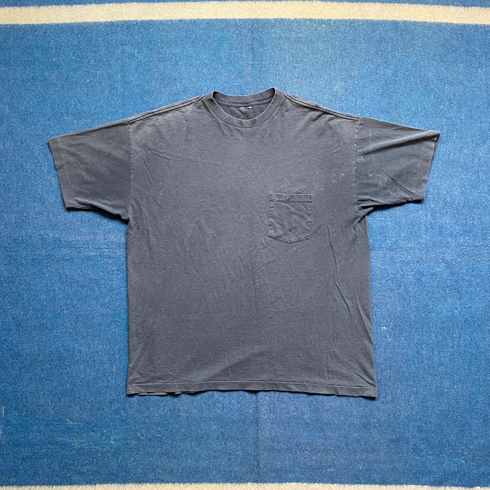 90s vintage distressed faded sun black pocket t shirt single Etsy