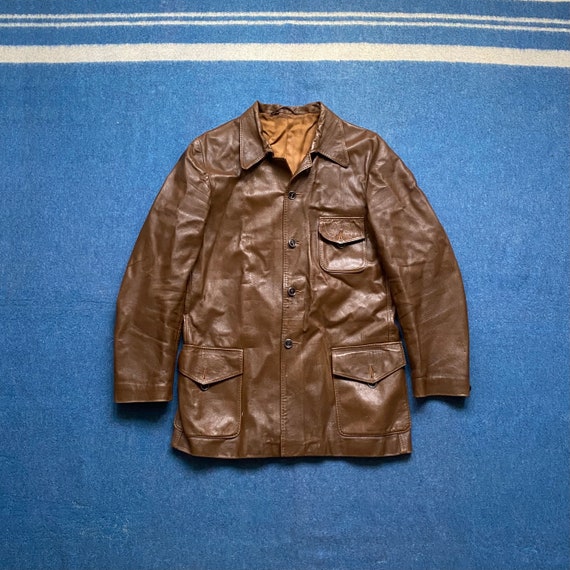 70s vintage pimp distressed leather disco brown ja