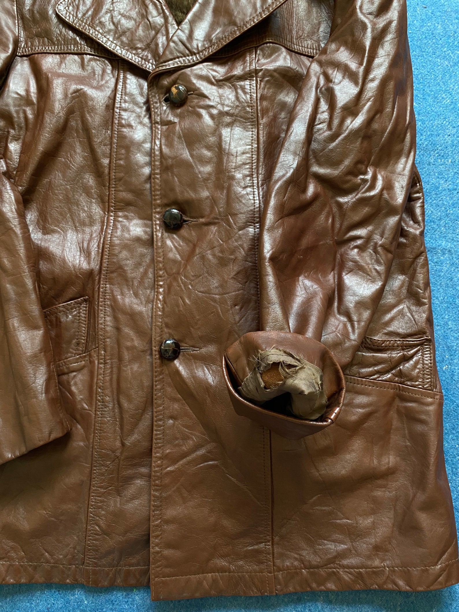 70s vintage William Barry pimp leather disco jacket made in Etsy