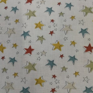 Popeline di stelle organico in tessuto di cotone