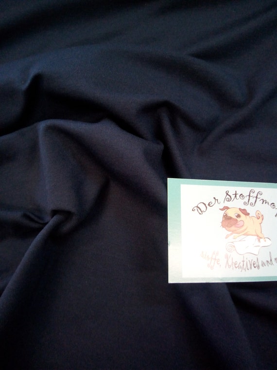 Jersey Stoff Uni Marineblau