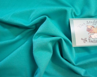 Jersey fabric plain turquoise