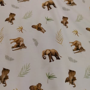 Jersey Fabric Elephants